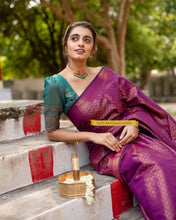 Load image into Gallery viewer, Miraculous Magenta Color Soft Banarasi Silk Saree With Fabulous Blouse Piece