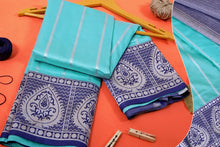 Load image into Gallery viewer, Kala Niketan Skillful Sky Blue Jacquard Silk Saree With Blouse