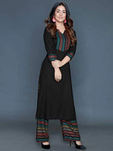 Load image into Gallery viewer, Hina Khan Rayon Printed Kurta With Palazzo Set (Size S to 3XL Available)