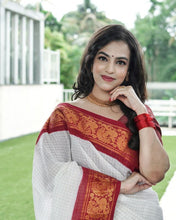 Load image into Gallery viewer, Kala Niketan Off White Kanjivaram Silk Saree - 3 Colors Available