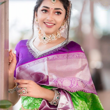 Load image into Gallery viewer, Kala Niketan Aalia Archaic Traditional kanchi Soft Silk Sari With Attached Blouse