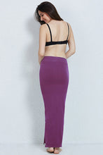 Load image into Gallery viewer, Women Saree Shapewear with Side Slit in Purple (Fish Cut Petticoat)