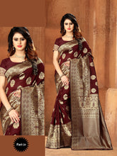 Load image into Gallery viewer, Designer Woven Kanjivaram Silk Saree With Blouse