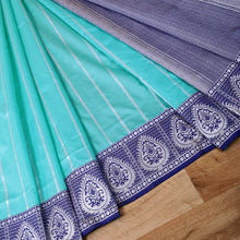 Load image into Gallery viewer, Kala Niketan Skillful Sky Blue Jacquard Silk Saree With Blouse