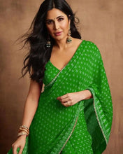 Load image into Gallery viewer, Katrina kaif Designer Crochet Sequence Georgette Saree - 8 Colors Available