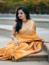 Load image into Gallery viewer, Kala Niketan Royal Gold Soft Silk Saree