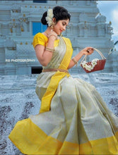 Load image into Gallery viewer, Kala Niketan Silver Banarasi Soft Silk Saree With Classic Blouse Piece