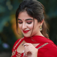 Load image into Gallery viewer, Georgette Silk Embroidery Work Kurti With Dupatta