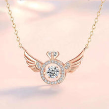 Load image into Gallery viewer, 2 in 1 Magnetic Heart Necklace + Angel Wings Spinning Necklace ( Combo of 2 ) ( Colour - Rose Gold )
