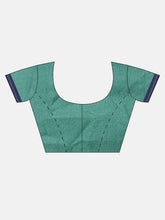 Load image into Gallery viewer, Kala Niketan Navy Blue & Teal Green Art Silk Woven Design Khadi Saree