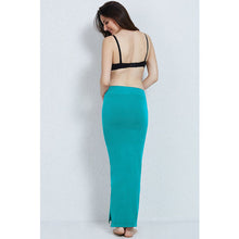 Load image into Gallery viewer, Women Saree Shapewear with Side Slit - Firozi Colour (Fish Cut Petticoat)