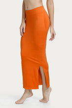 Load image into Gallery viewer, Women Saree Shapewear with Side Slit in Orange (Fish Cut Petticoat)