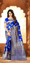 Load image into Gallery viewer, Designer Woven Kanjivaram Silk Saree With Blouse