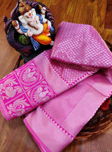 Load image into Gallery viewer, Kala Niketan Yamini Archaic Traditional Kanchi Soft Silk Sari With Attached Blouse
