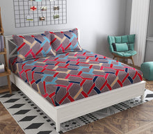 Load image into Gallery viewer, Premium Elastic Fitted Double Bedsheet with 2 Pillow Covers (Fits Any Beds & Mattresses)