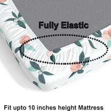 Load image into Gallery viewer, Floral Walnut Elastic Fitted Cotton Blend King Bedsheet