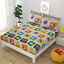 Load image into Gallery viewer, Premium Elastic Fitted Double Bedsheet with 2 Pillow Covers (Fits Any Beds & Mattresses)