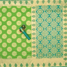Load image into Gallery viewer, Kala Niketan Jolly Green Soft Silk Saree With Attached Blouse