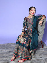 Load image into Gallery viewer, Kala Niketan Designer Floral Embroidered Gotta Patti Kurta with Skirt & With Dupatta - 3 Colors Available