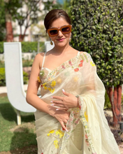 Load image into Gallery viewer, Rubina Dilaik Bollywood Style Designer Pure Silk Organza Saree