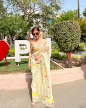 Load image into Gallery viewer, Rubina Dilaik Bollywood Style Designer Pure Silk Organza Saree