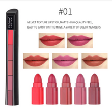 Load image into Gallery viewer, Multi Color Combination 5-in-1 Matte Lipstick (Buy 1 Get 1 Free)