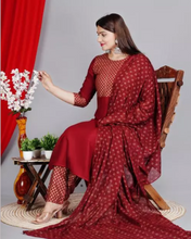Load image into Gallery viewer, Latest Fashion Women Kurta Pant Dupatta Set ( S To 7XL Size Available)