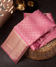 Load image into Gallery viewer, Kala Niketan Peach Traditional Kanchi Soft Silk Sari With Attached Blouse
