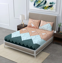 Load image into Gallery viewer, Multicolor King Size Abstract Elastic Fitted King Size Bedsheet