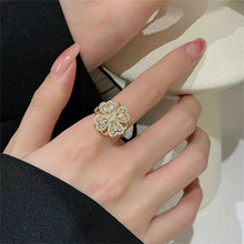 Load image into Gallery viewer, Four-Leaf Clover Rotating Ring