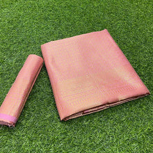 Load image into Gallery viewer, PREMIUM SOFT SILK SAREE IN PEACH COLOR WITH COPPER ZARI WEAVING