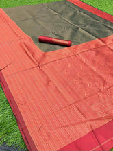 Load image into Gallery viewer, SUPREME SOFT SILK SAREE IN SHINE GREEN COLOR WITH RICH GOLDEN ZARI WEAVING