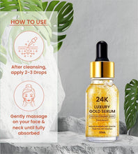 Load image into Gallery viewer, 24K Gold Face Serum - BUY 1 GET 1 Free (🔥Best Selling Serum in UK,US, INDIA)
