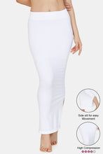 Load image into Gallery viewer, Women Saree Shapewear with Side Slit in White (Fish Cut Petticoat)

