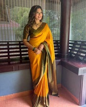 Load image into Gallery viewer, Kala Niketan Unique Soft Silk Saree With Extraordinary Blouse Piece - 4 Colors Available
