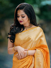 Load image into Gallery viewer, Kala Niketan Royal Gold Soft Silk Saree
