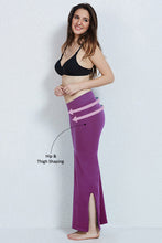 Load image into Gallery viewer, Women Saree Shapewear with Side Slit in Purple (Fish Cut Petticoat)
