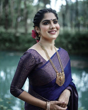 Load image into Gallery viewer, Kala Niketan Himanshi Khurana Soft Silk Sari With Attached Blouse - 9 Colors Available

