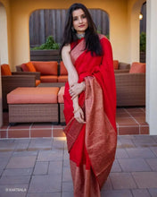 Load image into Gallery viewer, Kala Niketan Himanshi Khurana Soft Silk Sari With Attached Blouse - 9 Colors Available

