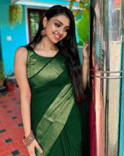 Load image into Gallery viewer, Kala Niketan Himanshi Khurana Soft Silk Sari With Attached Blouse - 9 Colors Available
