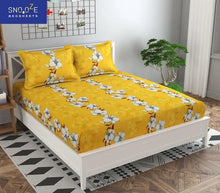 Load image into Gallery viewer, Premium Glace Cotton King Size Elastic Fitted Double Bedsheet
