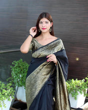 Load image into Gallery viewer, Kala Niketan Himanshi Khurana Soft Silk Sari With Attached Blouse - 9 Colors Available
