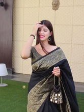 Load image into Gallery viewer, Kala Niketan Himanshi Khurana Soft Silk Sari With Attached Blouse - 9 Colors Available

