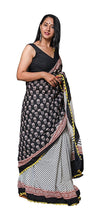 Load image into Gallery viewer, Kala Niketan Soft Mul-Cotton Pom-Pom Lace Saree with Blouse Piece

