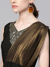 Load image into Gallery viewer, Party Wear &amp; Festival Wear Latest Fashion Black Crepe Dress For Women and Girls
