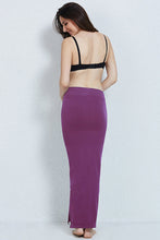 Load image into Gallery viewer, Women Saree Shapewear with Side Slit in Purple (Fish Cut Petticoat)
