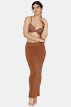 Load image into Gallery viewer, Women Saree Shapewear with Side Slit - Brown Colour (Fish Cut Petticoat)

