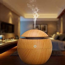 Load image into Gallery viewer, Wooden Cool Mist Humidifiers Essential Oil Diffuser Aroma Air Humidifier with Colorful Change for Car, Office, Babies, humidifiers for home, air humidifier for room (WOODEN HUMIDIFIRE-A)
