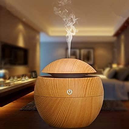 Wooden Cool Mist Humidifiers Essential Oil Diffuser Aroma Air Humidifier with Colorful Change for Car, Office, Babies, humidifiers for home, air humidifier for room (WOODEN HUMIDIFIRE-A)