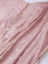 Load image into Gallery viewer, Pink &amp; Golden Printed Maxi Dress With Attached Dupatta
